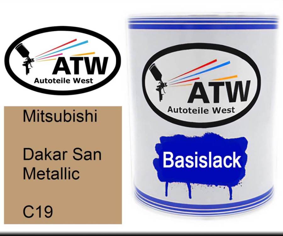 Mitsubishi, Dakar San Metallic, C19: 1L Lackdose, von ATW Autoteile West.